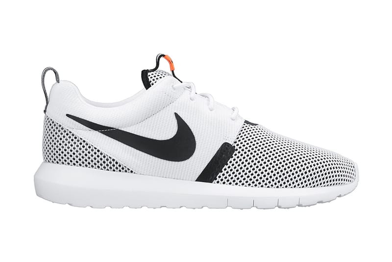 Nike roshe run nm breeze – white – black on sale – hot lava