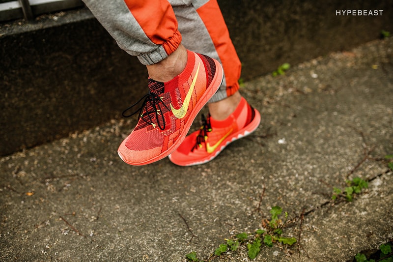 A Closer Look at the Nike Free 3.0 Flyknit Bright Crimson/Volt | Hypebeast