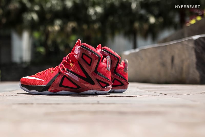 Lebron 12 university on sale red