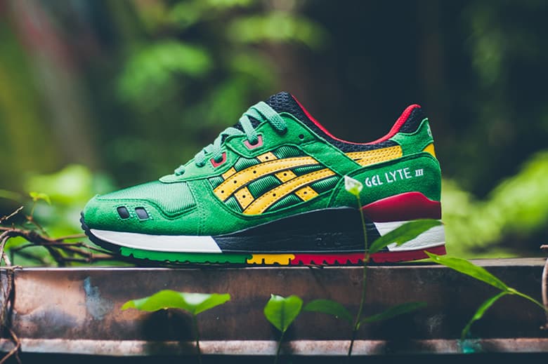 asics gel lyte v green orange