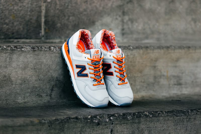 New balance clearance 574 orange navy