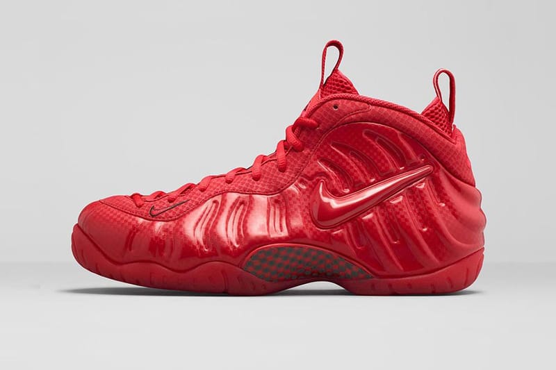 All red clearance nike foamposite