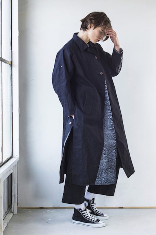 shinya kozuka 17aw スリット トレンチコート ベージュ Lの+