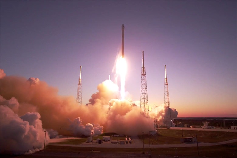 SpaceX опубликовала видеозапись запуска ракеты в 4K