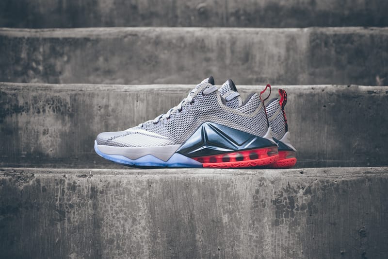 Nike lebron 12 silver hotsell