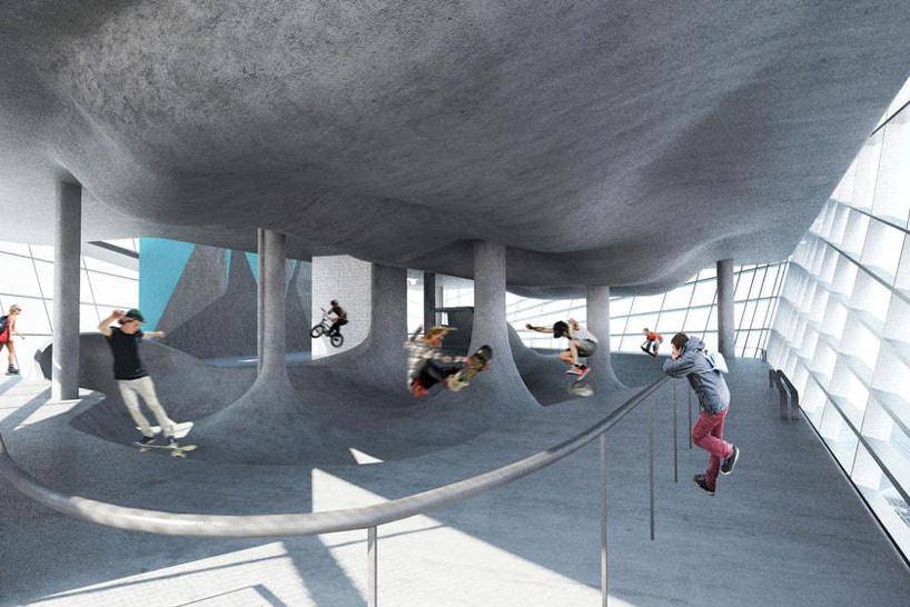 Компания Guy Hollaway Architects представляет планы первого в мире многоэтажного скейтпарка