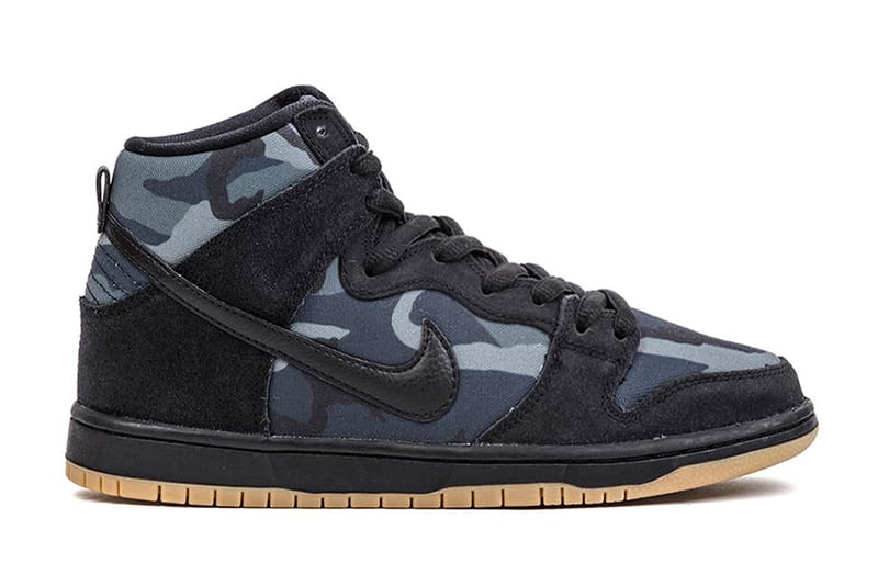 Nike sb dunk sales high black camo