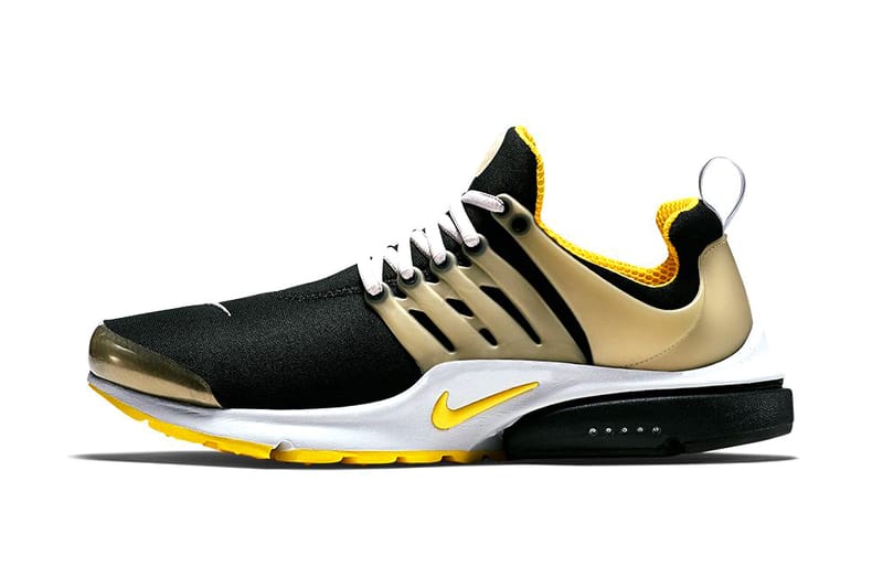 Nike air presto black best sale and gold