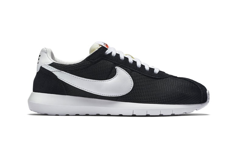 white nike roshes with black swoosh