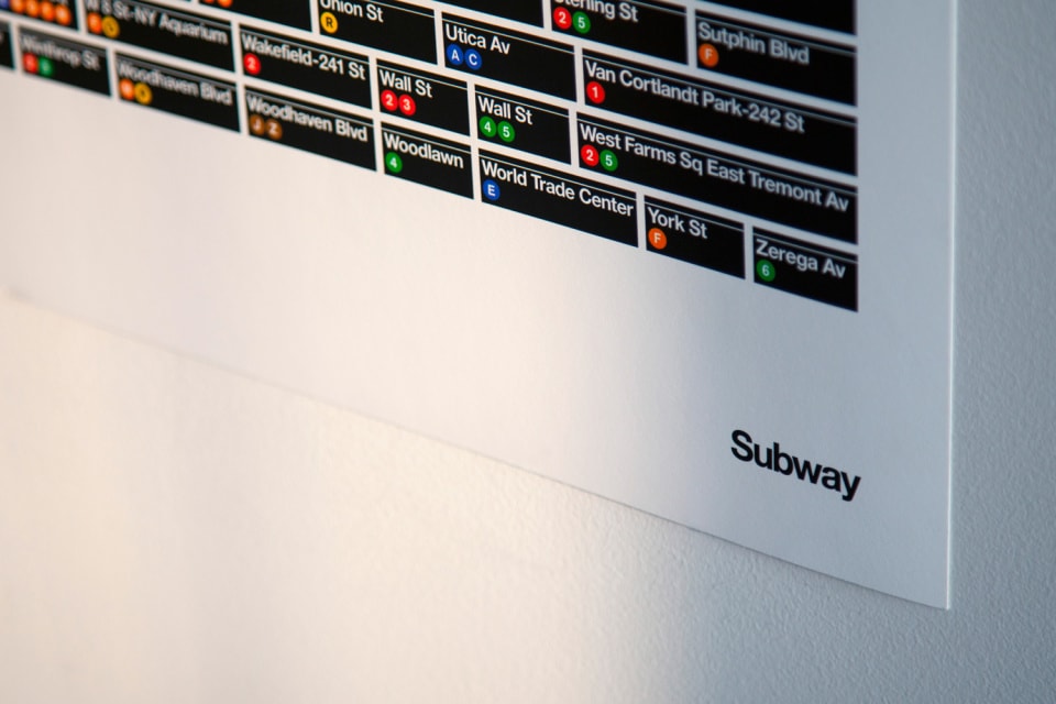 The New York Subway System by Pantone Color Print | Hypebeast