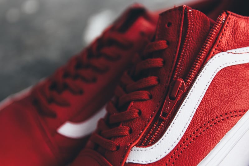 Vans premium leather shop old skool zip