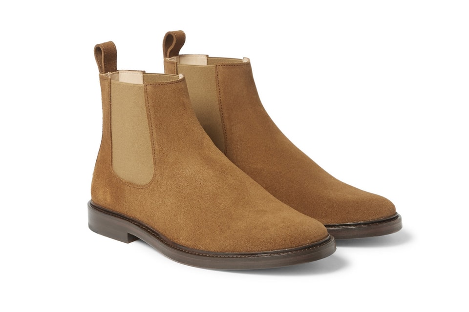 platform suede chelsea boots