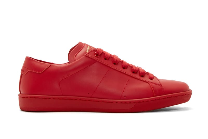 St laurent hot sale red shoes