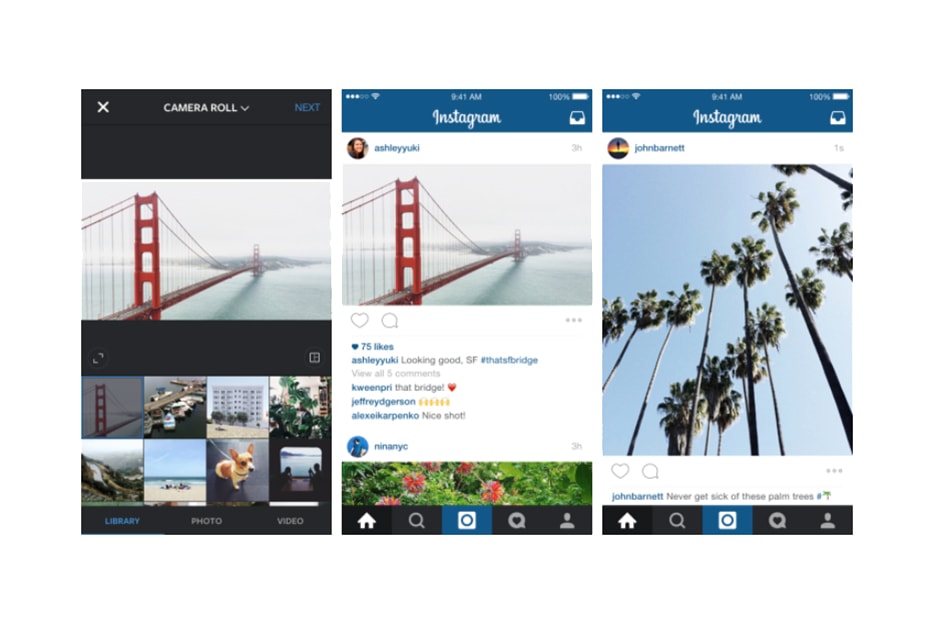 Instagram теперь поддерживает пейзажи и портреты