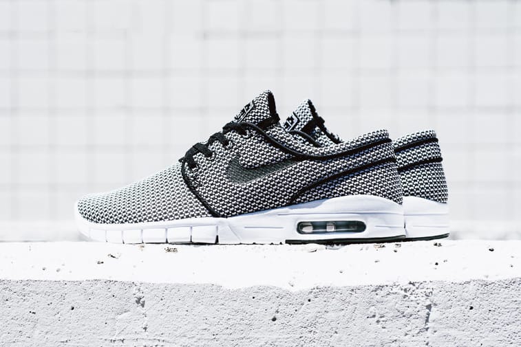 Sb stefan janoski max mid black  and  white clearance shoes