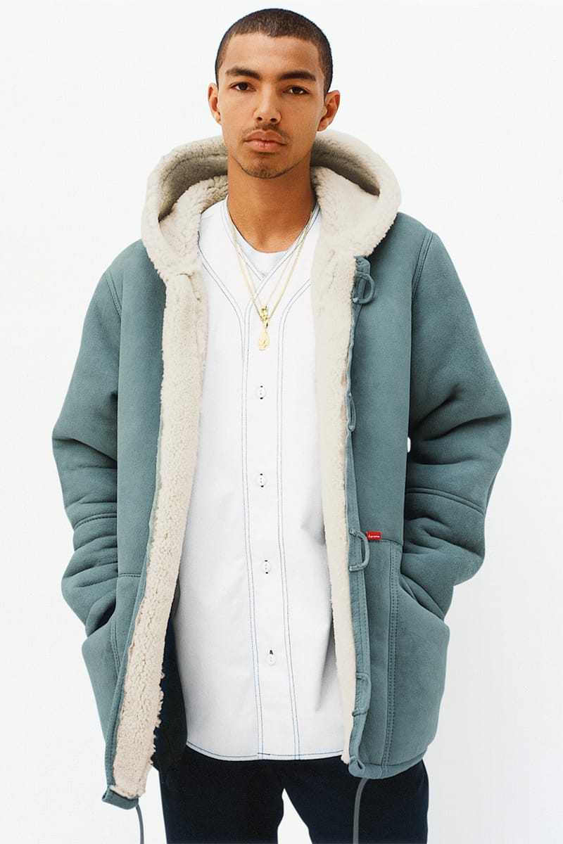 Supreme shearling clearance jacket