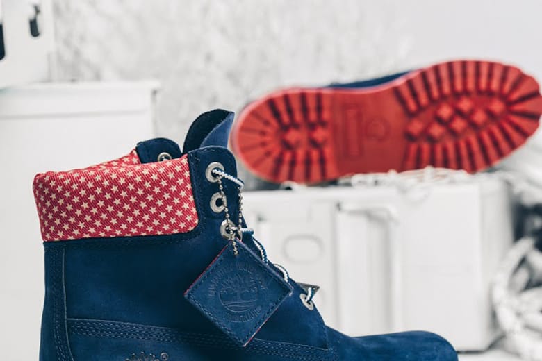 Red white and clearance blue timberlands