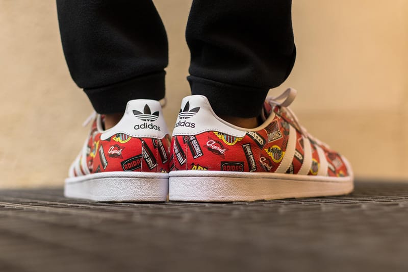 Adidas superstar red clearance print