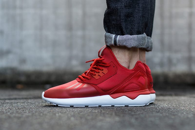 Adidas tubular store runner red