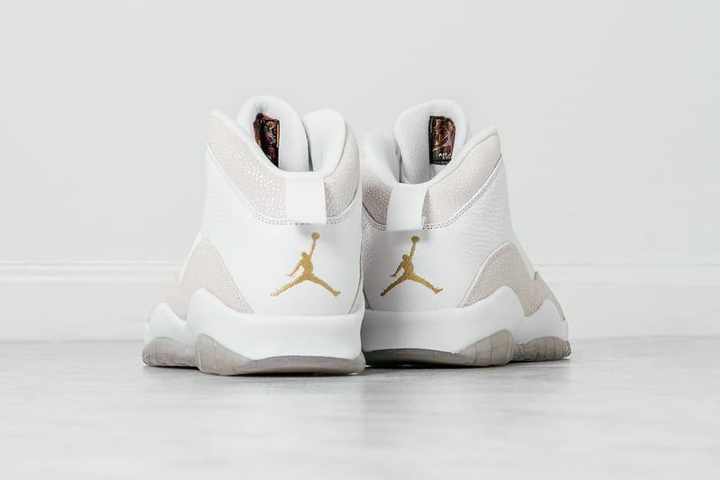 Jordan 10 cheap white and gold