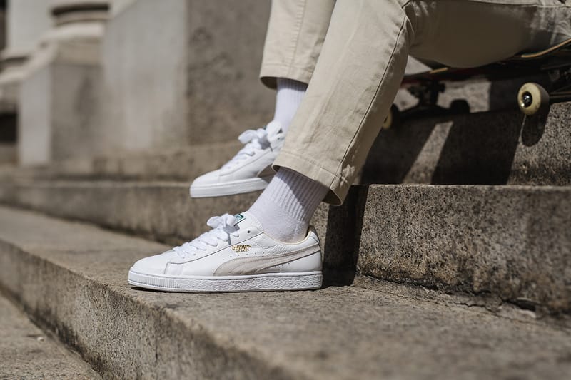 Puma classic store on feet