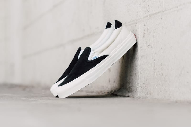 Vans vault hot sale slip on black