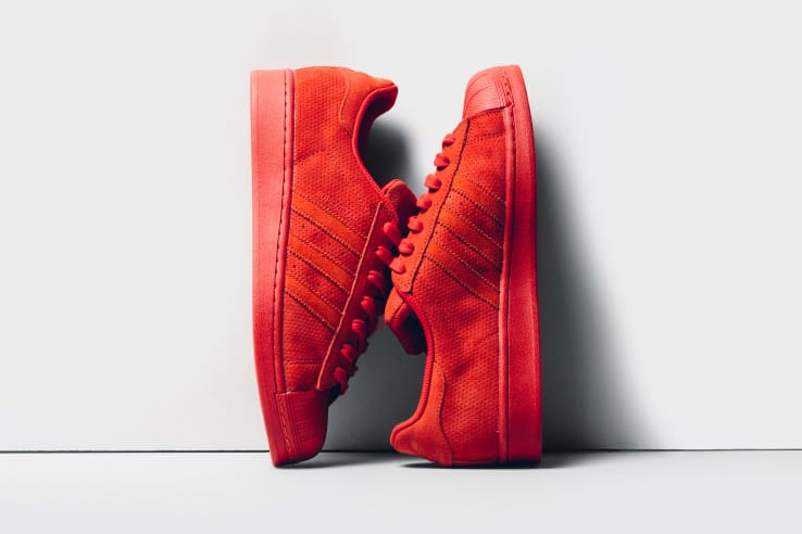 Adidas all red shoes sale