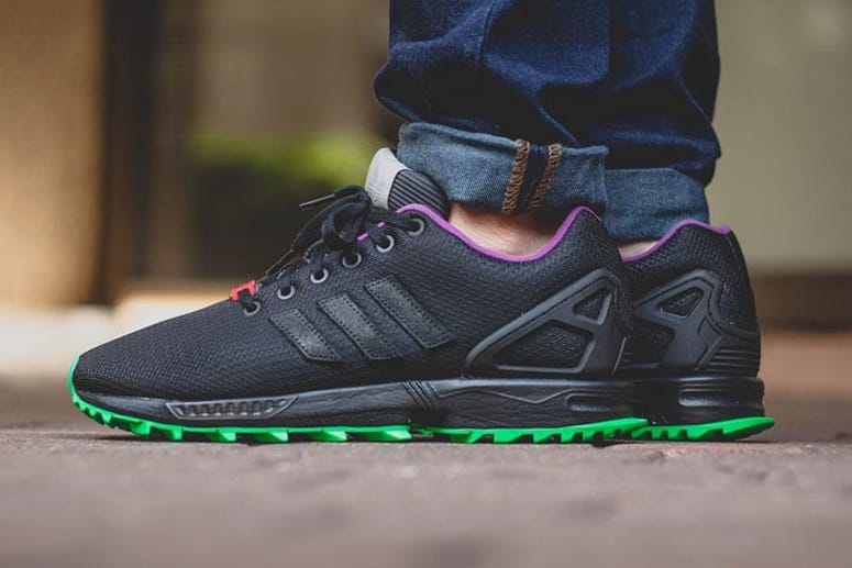 Zx flux adidas 2024 black and green