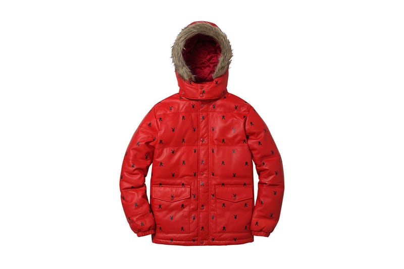 Supreme playboy hot sale jacket red