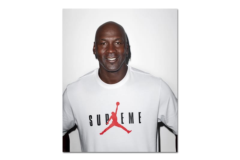 Supreme x Air Jordan T-Shirt on Michael Jordan | Hypebeast