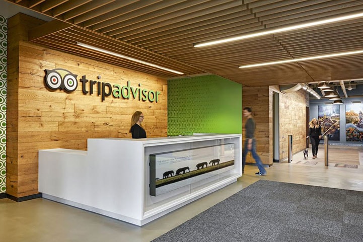 Взгляд внутрь новой штаб-квартиры TripAdvisor в Массачусетсе