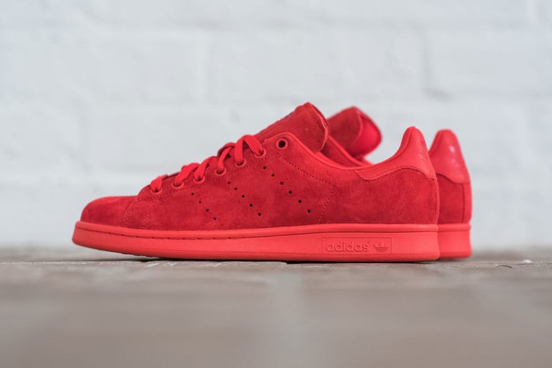 Adidas originals stan on sale smith powdered red