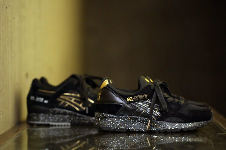 atmos x Asics GEL LYTE V Black Gold Hypebeast