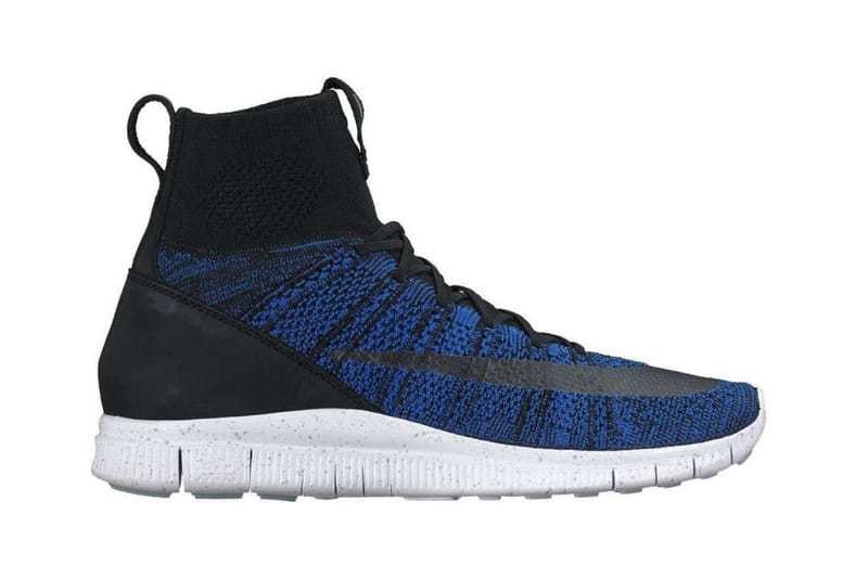 Nike free 2024 flyknit blue black