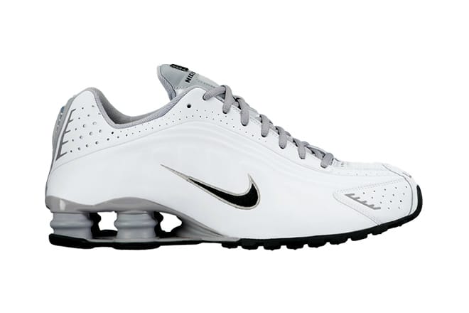 Nike shox white black on sale