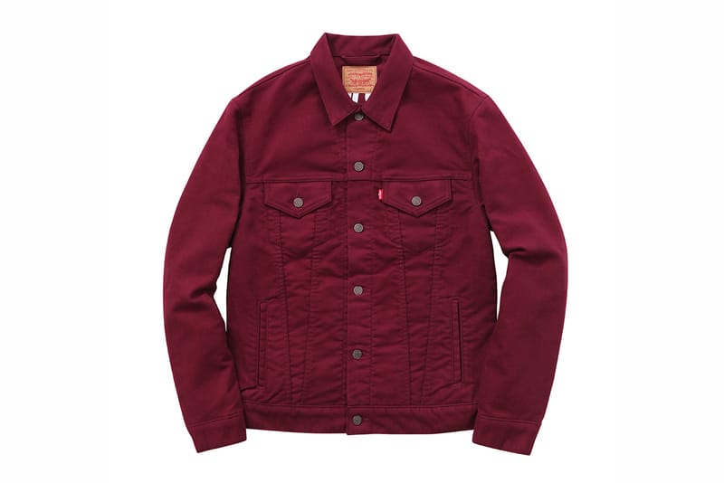 Burgundy store levi jacket