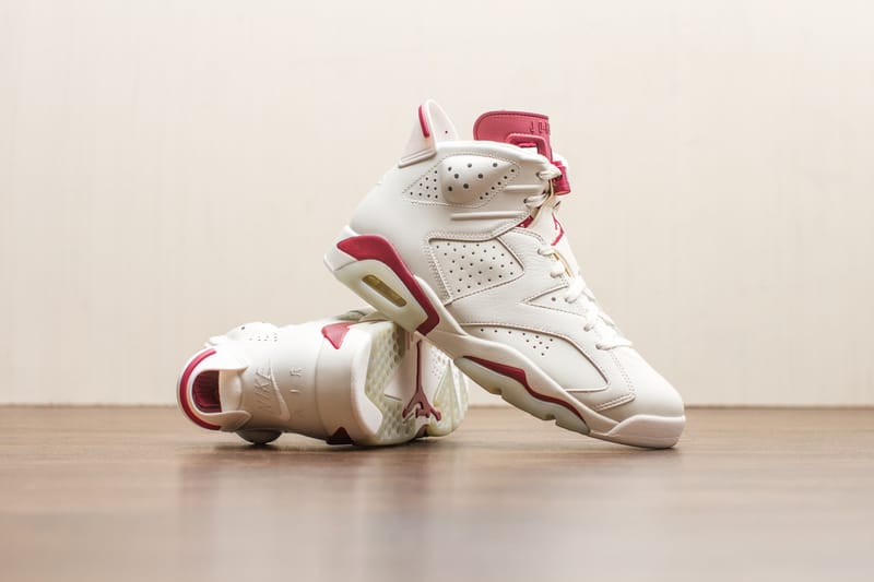 Jordan 6 best sale white and maroon