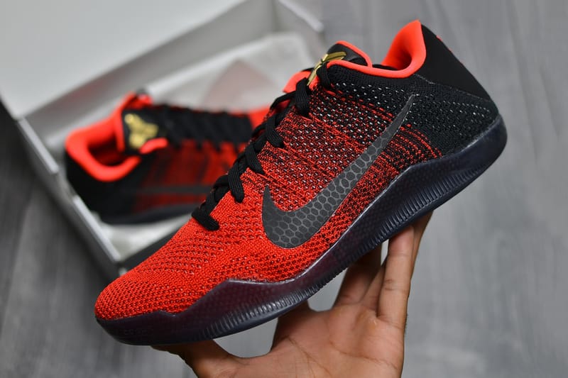 Kobe 11 elite on sale red and black