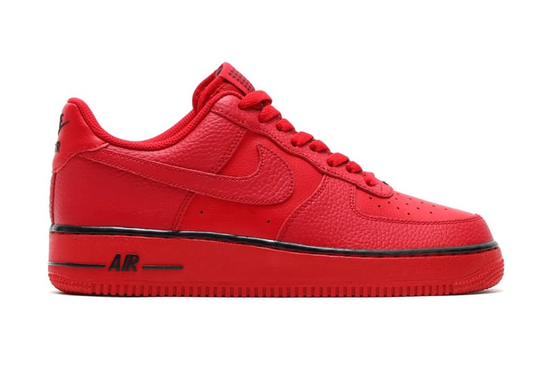 White and red on sale air force 1s