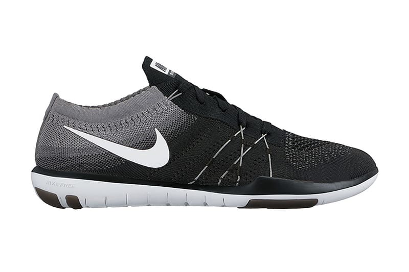 Nike women's free tr focus clearance flyknit training shoes - black/grey/white