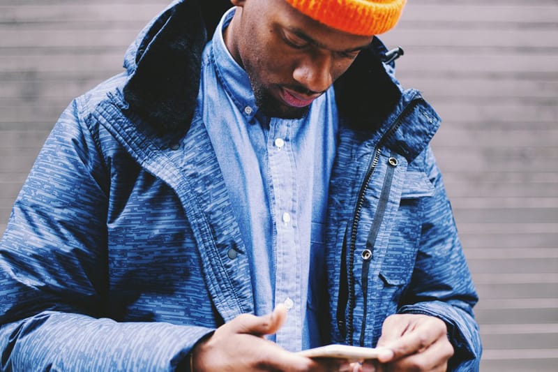 【Griffin Hartland】 Navy Puff Smock Griffin Hartland】 Navy Puff Smock Logo Puffer Navy