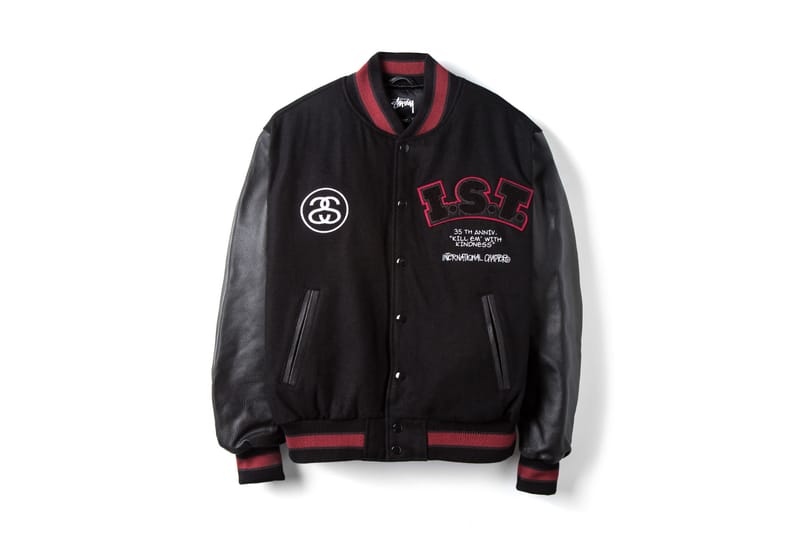 Sale > stussy varsity jacket 8 ball > in stock