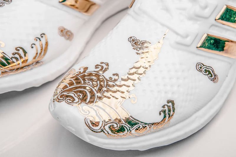 Artist Lee Chun Gold Ceramic adidas Ultra Boost Sneaker Sculptures