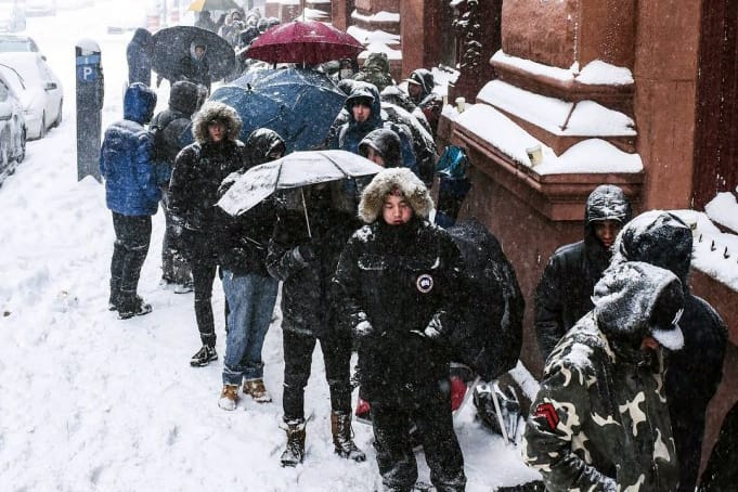 Sneakerheads Withstood a Blizzard for the KITH x adidas Consortium