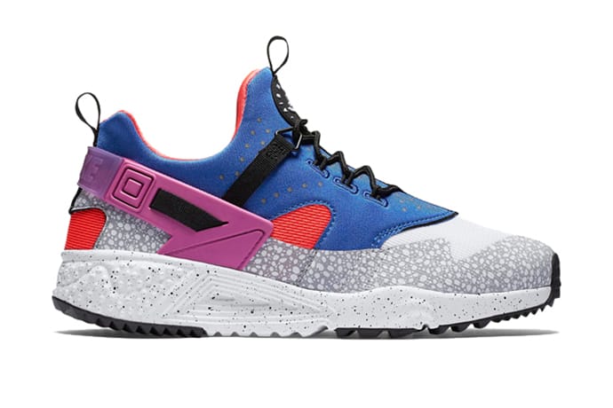 nike huarache blue pink