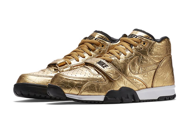 Nike Air Trainer 1 Ultra XT Super Bowl 50 Gold Sneakers | Hypebeast