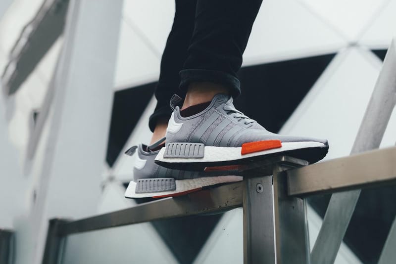 Grey and hot sale orange nmds