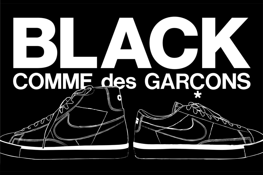 nike sb blazer low comme des garcons black