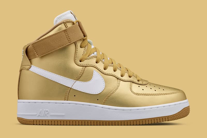 air force 1 metallic gold black