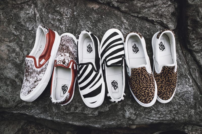 Vans vault outlet leopard slip on